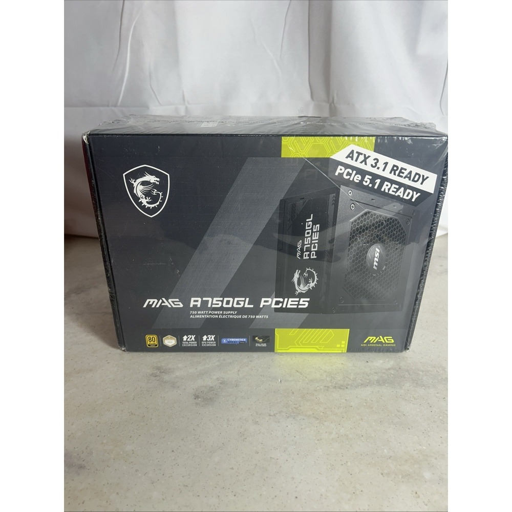 MSI - MAG A750GL PCIE 5 750W ATX 3.1 Full Modular 80+ Gold Gaming Power Supply